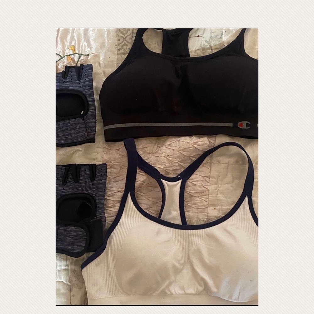 Champion Sports Bras w Free Workout Gloves